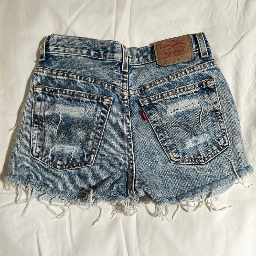 Vintage Levi’s distressed denim shorts